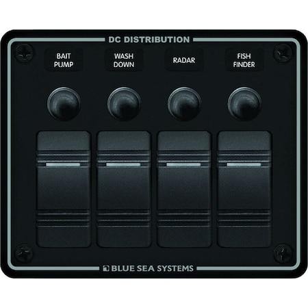 Blue Sea Systems Blue Sea 8372 Water Resistant 4 Position - Black - Horizontal Mount Pa 8372